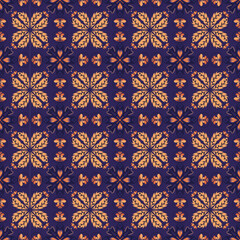 Garden Nature Seamless Pattern Floral Background Damask Aboriginal Ornament Art