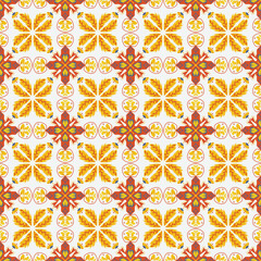 Garden Nature Seamless Pattern Floral Background Damask Aboriginal Ornament Art