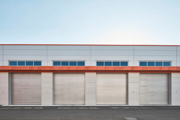 Fototapeta na wymiar warehouse building with sky