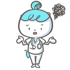 お手上げの看護師　白衣バージョン