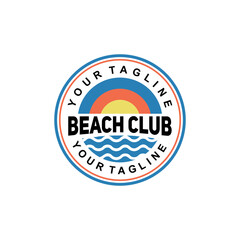 Beach logo design  modern vector design inspiration