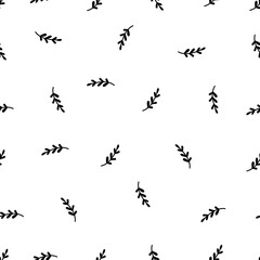 Tiny leaf minimal doodle cartoon pattern