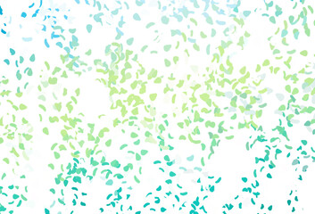 Light green, yellow vector texture with random forms.