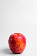 red apple on white background