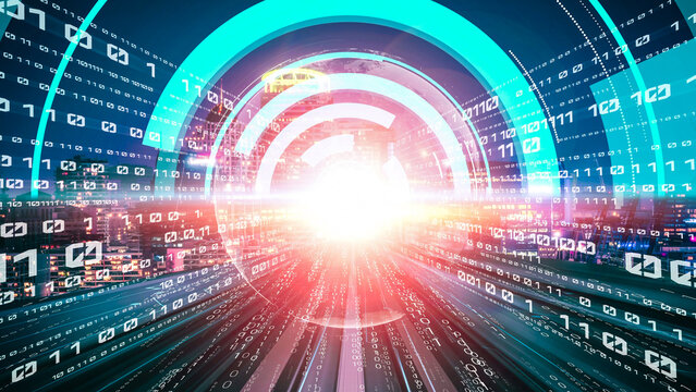 Software development, application programming code and tacit computer coding . Concept of smart digital transformation and technology disruption that changes global trends in new information era .