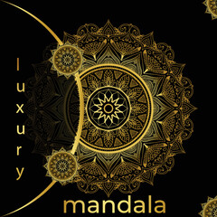 Luxury mandala background with golden arabesque pattern  style.decorative mandala for print, poster, cover, brochure, flyer, banner.