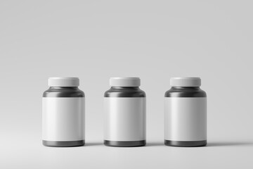 Large Supplement Packaging Plastic Jar Mockup