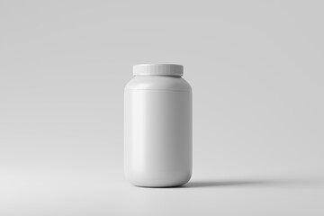 Large Supplement Packaging Plastic Jar Mockup