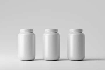 Large Supplement Packaging Plastic Jar Mockup