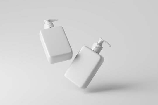 Square Pump Bottle Mockup