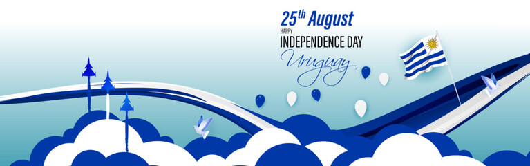 Fototapeta na wymiar Vector illustration for Uruguay Independence Day