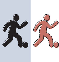 person playing ball soccer sport