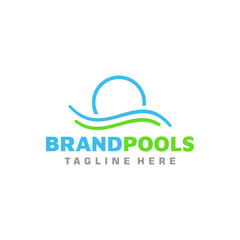 pool logo design  creative vector design inspiration