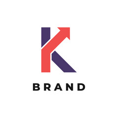 Minimalist Financial Logo Design With Letter K ,Vector Template