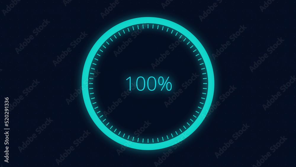 Poster futuristic loading circle ring. loading transfer download animation. loading animation