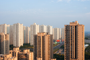 Fototapeta na wymiar China city Chongqing residential buildings tall buildings