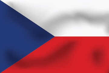 National flag of Cezch Republic. Realistic pictures flag