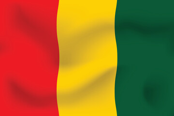 National flag of Guinea. Realistic pictures flag