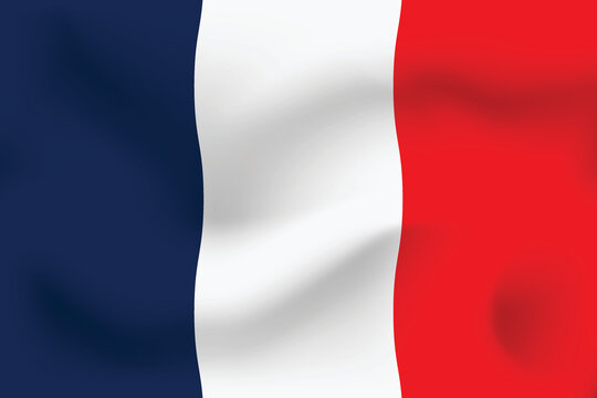 National flag of France. Realistic pictures flag