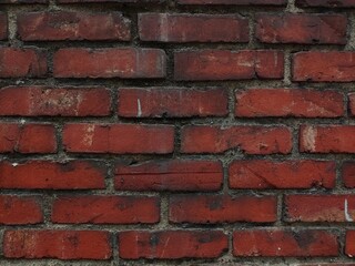 wall of red brick house