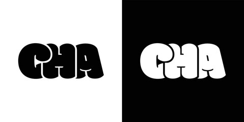 CHA Logo Branding Letter. Vector graphic design. Useful as app icon, alphabet combination, clip-art, and etc.