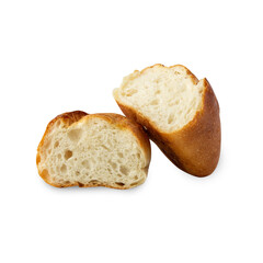 Bread isolated on white background with clipping path.
