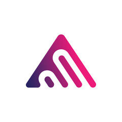 letter A modern logo design