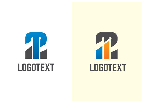 letter T2 initial finance logo icon design [vector]