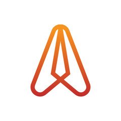 letter A modern logo design