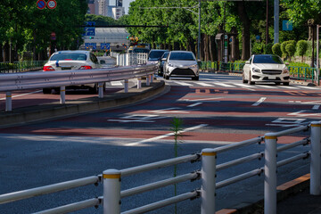 東京の南青山一丁目から六本木方面を望む