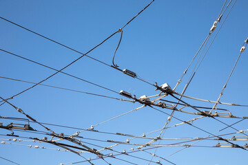 overhead cable for the electric busses in San Francisco