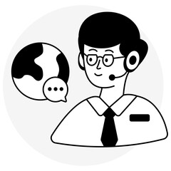 Perfect design icon of global chat