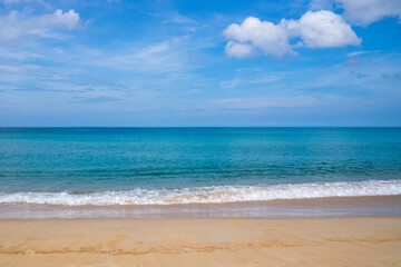 Fototapeta na wymiar Phuket Sea Beach, Mai Khao Beach, Thailand
