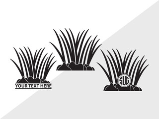 Fototapeta Grass Monogram SVG | Plants Svg | Lawn Grass Svg | Tall Grass Svg | Garden Svg | Grass Clipart obraz