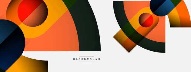 Trendy shapes, color minimal design composition, lines and shadows for wallpaper banner background or landing page