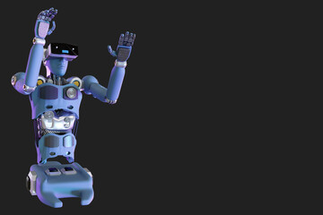 Robot metaverse VR avatar reality game virtual reality of people blockchain technology investment, business lifestyle virtual reality vr world connection cyber avatar metaverse people 2022 3D RENDER