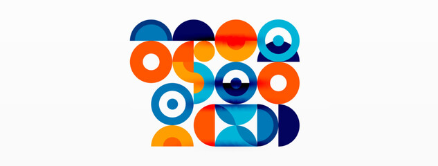 Colorful circle abstract background. Template for wallpaper, banner, presentation, background