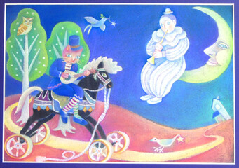 ピエロと三日月と猫