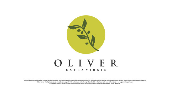Olive oil logo design with modern concept Premium Vector