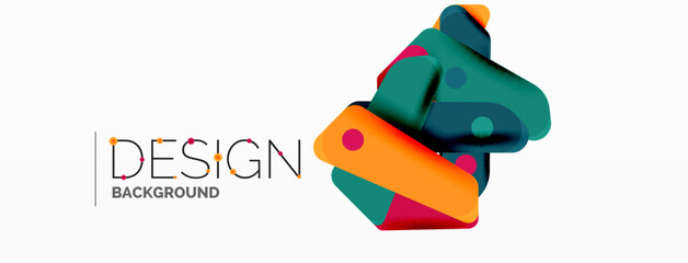 Creative geometric wallpaper. Minimal abstract background. Color bright overlapping lines composition vector illustration for wallpaper banner background or landing page
