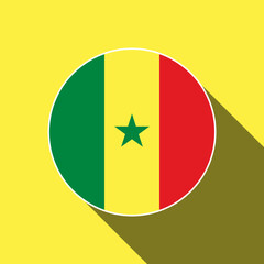 Country Senegal. Senegal flag. Vector illustration.