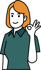 シンプルグッドポーズをする女性