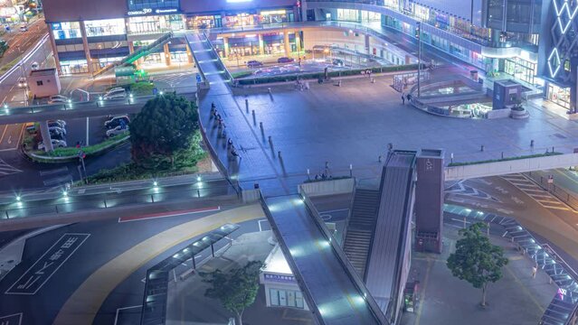 4K timelapse image of future city. Mito City,Ibaraki,Japan