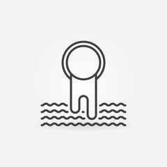 Waste Water vector concept icon in outline style