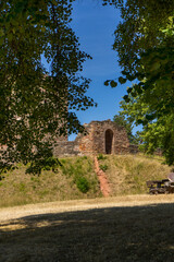 Fototapeta na wymiar Castle ruin Wartenberg in the near of the german city called Bad Salzschlirf