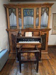 old organ in the church - obrazy, fototapety, plakaty