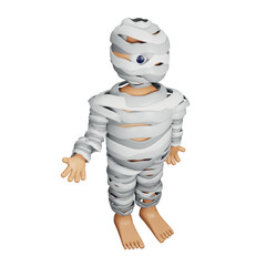 Mummy 3d rendering isometric icon.