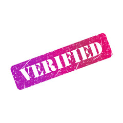 Verified stamp symbol, label sticker sign button, text banner vector illustration