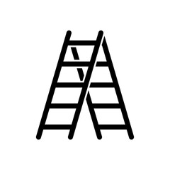 ladders isolated on white - obrazy, fototapety, plakaty
