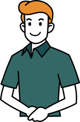 Obraz premium シンプル男性ご案内